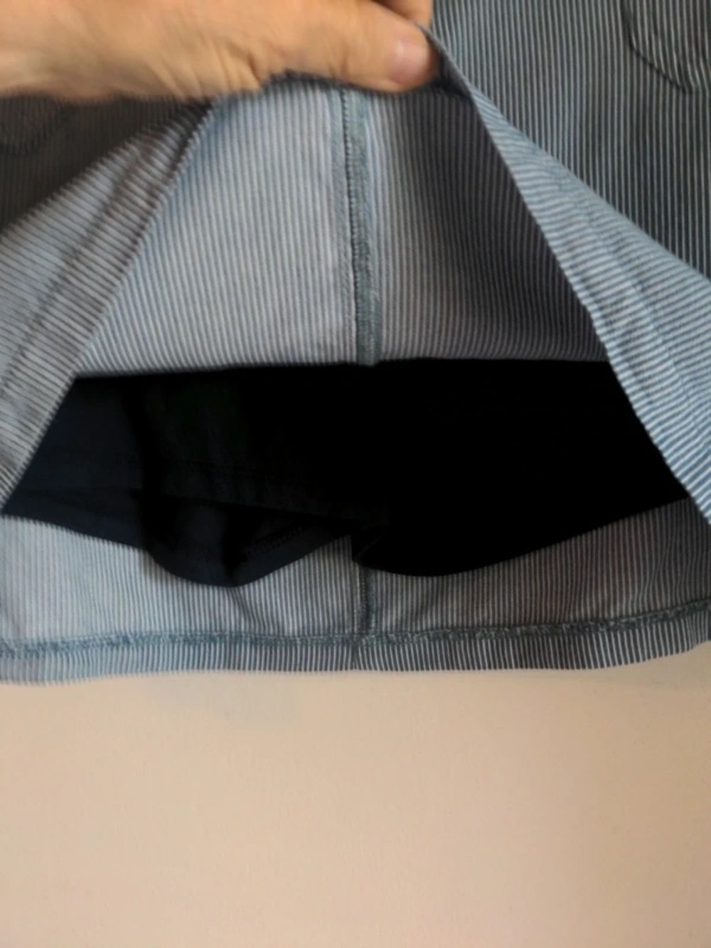 Casual Light Blue Denim Mini Skirt - Picture 2 of 4